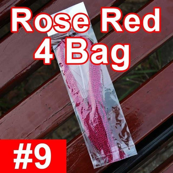 Bimoo 4Packs Flashabou Tinsel Fly Tying Crystal Flash for Jig Hook Lure Making Material Krystal Strands Gold Silver Rainbow Pink - HuntPost Marketplace