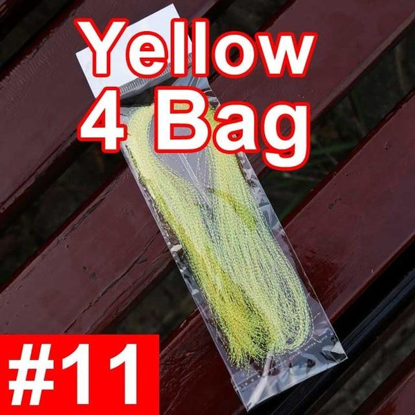 Bimoo 4Packs Flashabou Tinsel Fly Tying Crystal Flash for Jig Hook Lure Making Material Krystal Strands Gold Silver Rainbow Pink - HuntPost Marketplace