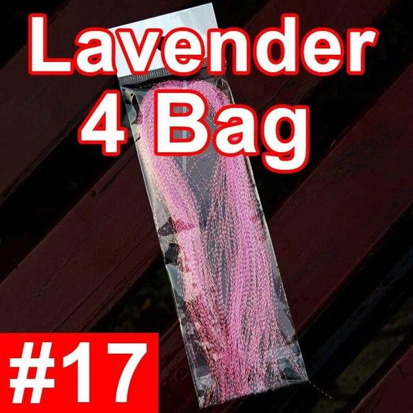 Bimoo 4Packs Flashabou Tinsel Fly Tying Crystal Flash for Jig Hook Lure Making Material Krystal Strands Gold Silver Rainbow Pink - HuntPost Marketplace