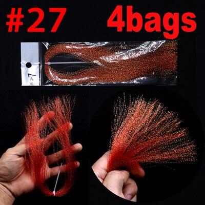 Bimoo 4Packs Flashabou Tinsel Fly Tying Crystal Flash for Jig Hook Lure Making Material Krystal Strands Gold Silver Rainbow Pink - HuntPost Marketplace