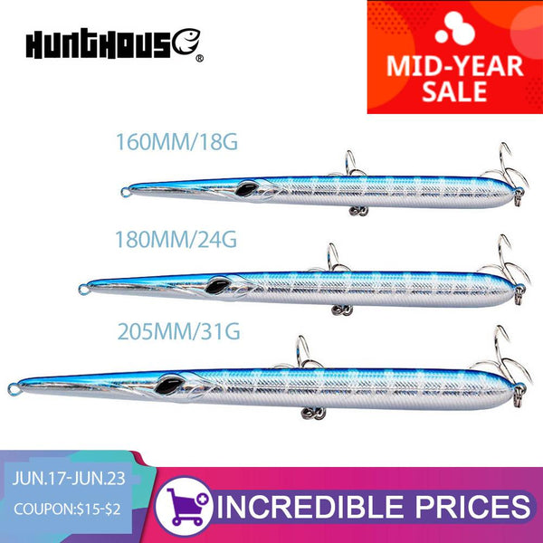 Hunt house fishing lure needle stylo long casting pencil floating 205/180/160mm isca artificial leurre souple carp fishing lure - HuntPost Marketplace