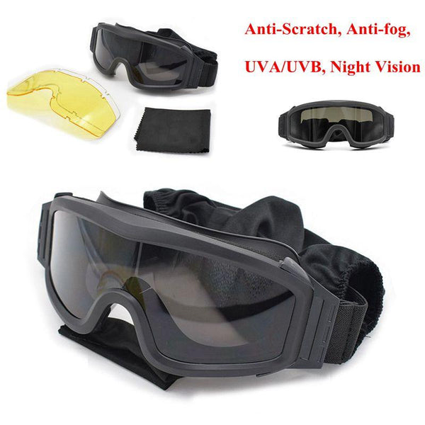 Military Army Shooting Hunting Combat Safety Googles Glasses Tactical Paintball War Game Outdoor Sports Mens Eyewear - HuntPost Marketplace