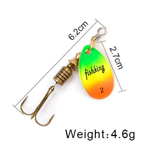 FISH KING Spinner Bait 3.9g 4.6g 7.4g 10.8g 15g Spoon Lures pike Metal With Treble Hooks Arttificial Bass Bait Fishing Lure - HuntPost Marketplace