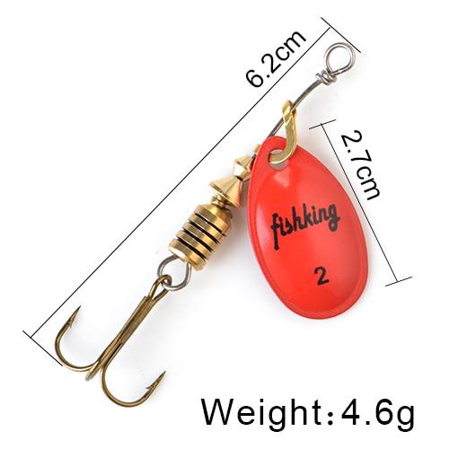 FISH KING Spinner Bait 3.9g 4.6g 7.4g 10.8g 15g Spoon Lures pike Metal With Treble Hooks Arttificial Bass Bait Fishing Lure - HuntPost Marketplace