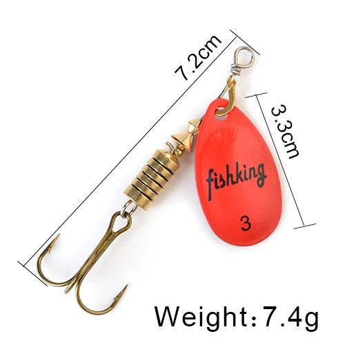 FISH KING Spinner Bait 3.9g 4.6g 7.4g 10.8g 15g Spoon Lures pike Metal With Treble Hooks Arttificial Bass Bait Fishing Lure - HuntPost Marketplace