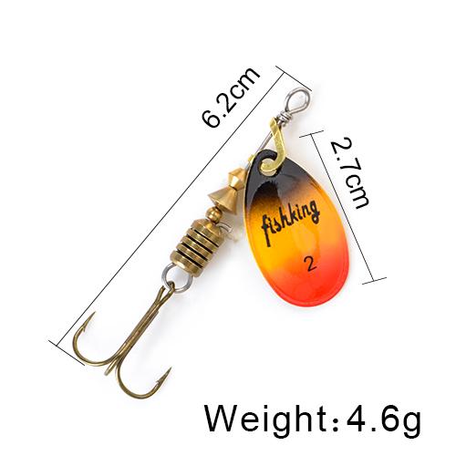 FISH KING Spinner Bait 3.9g 4.6g 7.4g 10.8g 15g Spoon Lures pike Metal With Treble Hooks Arttificial Bass Bait Fishing Lure - HuntPost Marketplace