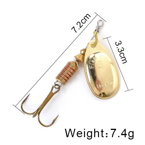 FISH KING Spinner Bait 3.9g 4.6g 7.4g 10.8g 15g Spoon Lures pike Metal With Treble Hooks Arttificial Bass Bait Fishing Lure - HuntPost Marketplace