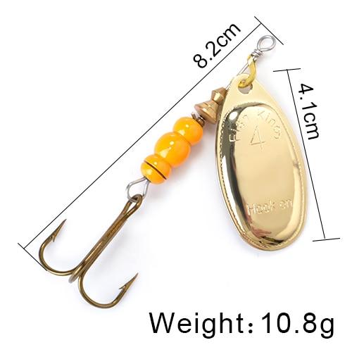 FISH KING Spinner Bait 3.9g 4.6g 7.4g 10.8g 15g Spoon Lures pike Metal With Treble Hooks Arttificial Bass Bait Fishing Lure - HuntPost Marketplace