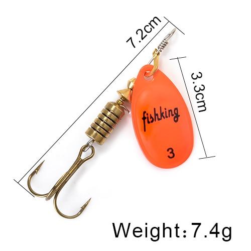 FISH KING Spinner Bait 3.9g 4.6g 7.4g 10.8g 15g Spoon Lures pike Metal With Treble Hooks Arttificial Bass Bait Fishing Lure - HuntPost Marketplace
