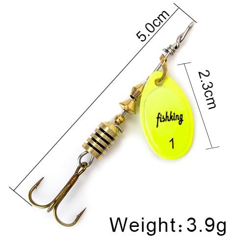 FISH KING Spinner Bait 3.9g 4.6g 7.4g 10.8g 15g Spoon Lures pike Metal With Treble Hooks Arttificial Bass Bait Fishing Lure - HuntPost Marketplace
