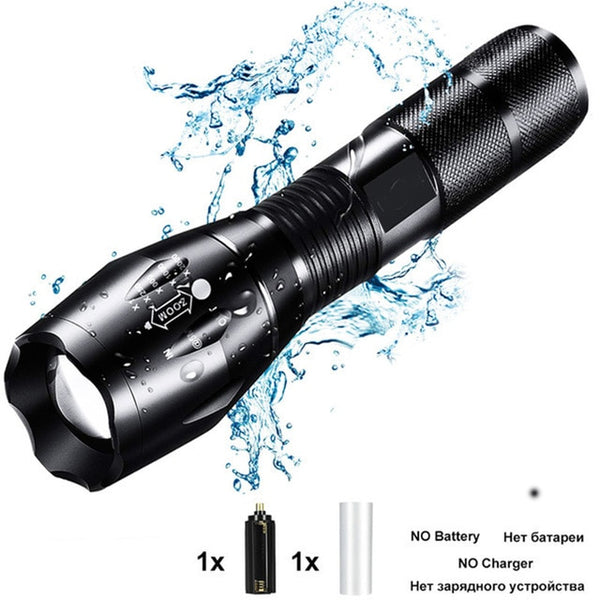 8000LM Powerful Waterproof LED Flashlight Portable LED Camping Lamp Torch Lights Lanternas Self Defense Tactical Flashlight