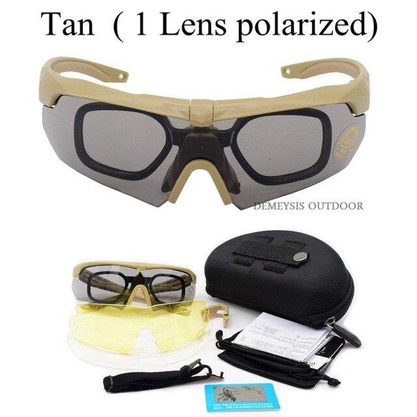 Outdoor Sport Tactical Glasses w/ Myopia Frame Professional Polarized Army Combat Goggles Military Airsoft Shooting Glasses - HuntPost Marketplace