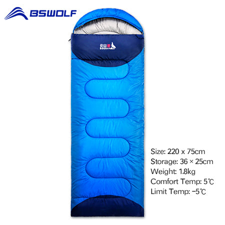 BSWOLF Camping Sleeping Bag Ultralight Waterproof 4 Season Warm Envelope Backpacking Sleeping Bag for Outdoor Traveling Hiking