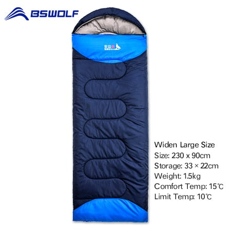 BSWOLF Camping Sleeping Bag Ultralight Waterproof 4 Season Warm Envelope Backpacking Sleeping Bag for Outdoor Traveling Hiking