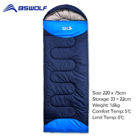 BSWOLF Camping Sleeping Bag Ultralight Waterproof 4 Season Warm Envelope Backpacking Sleeping Bag for Outdoor Traveling Hiking