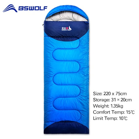 BSWOLF Camping Sleeping Bag Ultralight Waterproof 4 Season Warm Envelope Backpacking Sleeping Bag for Outdoor Traveling Hiking