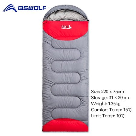 BSWOLF Camping Sleeping Bag Ultralight Waterproof 4 Season Warm Envelope Backpacking Sleeping Bag for Outdoor Traveling Hiking
