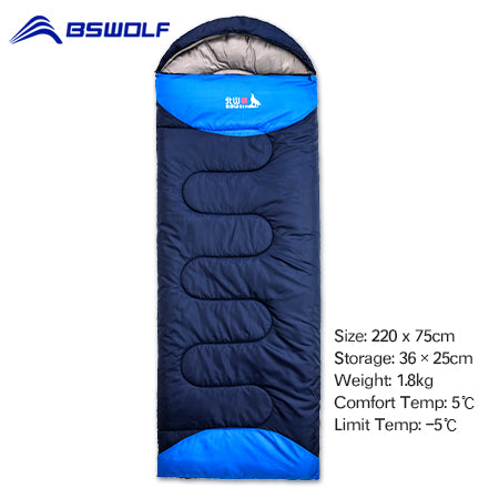 BSWOLF Camping Sleeping Bag Ultralight Waterproof 4 Season Warm Envelope Backpacking Sleeping Bag for Outdoor Traveling Hiking