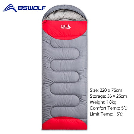 BSWOLF Camping Sleeping Bag Ultralight Waterproof 4 Season Warm Envelope Backpacking Sleeping Bag for Outdoor Traveling Hiking