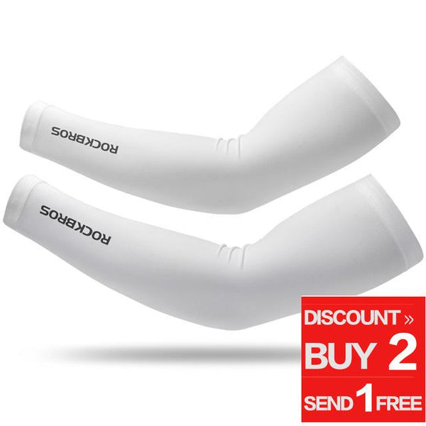 ROCKBROS Cycling Ice Fabric Running Camping Arm Warmers Basketball Sleeve Arm Sleeve Outdoor Sports Sleeves Summer Safety Gear - HuntPost Marketplace