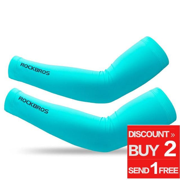 ROCKBROS Cycling Ice Fabric Running Camping Arm Warmers Basketball Sleeve Arm Sleeve Outdoor Sports Sleeves Summer Safety Gear - HuntPost Marketplace