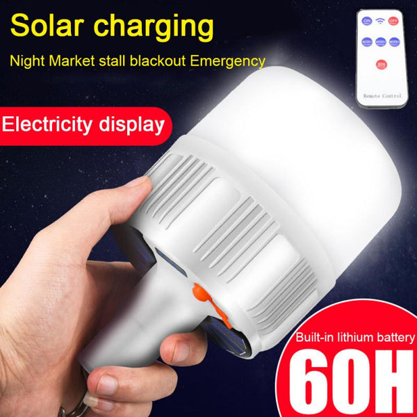 Outdoor Rechargeable Remote control LED Bulb Lamp Solar Charge Portable Emergency Night Market Light Outdoor Camping Fishing 9