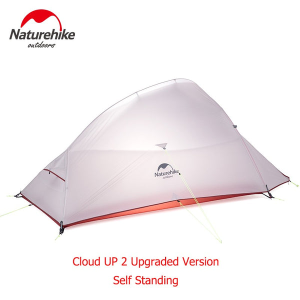 Naturehike Upgraded Cloud Up Series Ultralight Camping Tent Waterproof Outdoor Hiking Tent 20D Nylon Tent With Free Mat