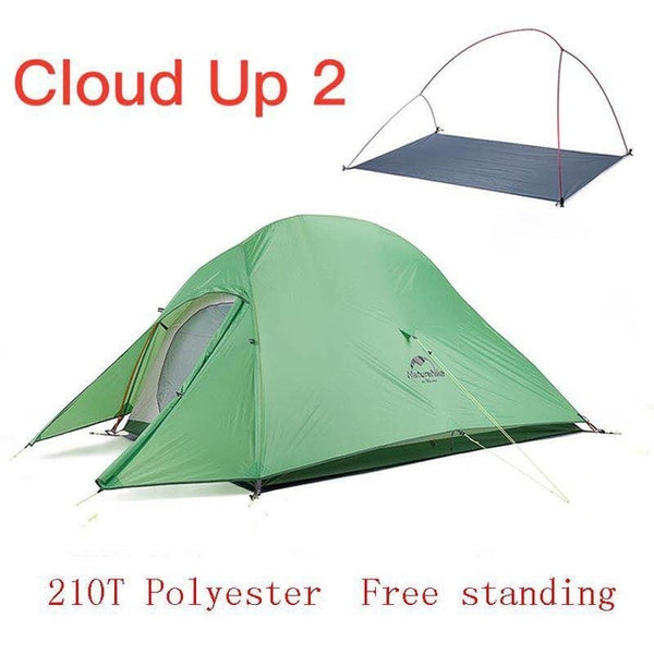 Naturehike Upgraded Cloud Up Series Ultralight Camping Tent Waterproof Outdoor Hiking Tent 20D Nylon Tent With Free Mat