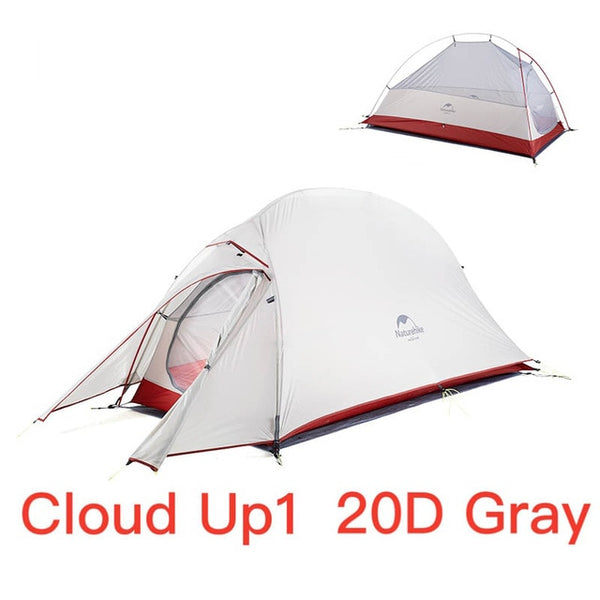 Naturehike Upgraded Cloud Up Series Ultralight Camping Tent Waterproof Outdoor Hiking Tent 20D Nylon Tent With Free Mat