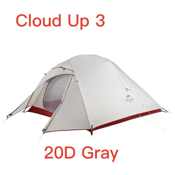 Naturehike Upgraded Cloud Up Series Ultralight Camping Tent Waterproof Outdoor Hiking Tent 20D Nylon Tent With Free Mat