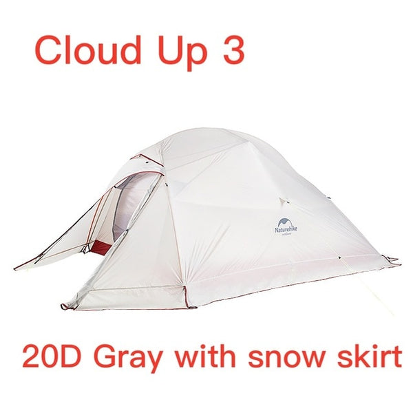 Naturehike Upgraded Cloud Up Series Ultralight Camping Tent Waterproof Outdoor Hiking Tent 20D Nylon Tent With Free Mat