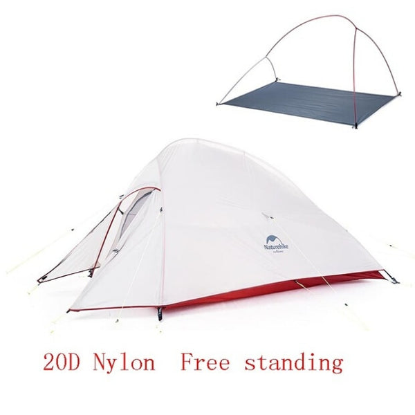 Naturehike Cloud Up 2 Ultralight Tent Outdoor Hiking 20D/210T Fabric Camping Tents For 2 Person With free Mat NH17T001-T