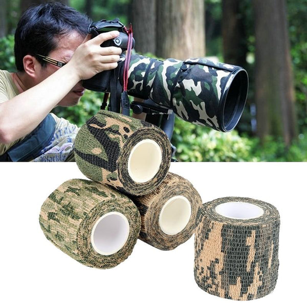 HOT 5cmx4.5m Army Camo Outdoor Hunting Shooting Blind Wrap Camouflage Stealth Tape Waterproof Wrap Durable Hiking Camping - HuntPost Marketplace