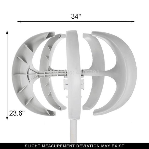 Wind Turbine Generator Power 5 Blades 300W 12V 24V Vertical Axis Red Lantern Energy Fiber 3 Phase AC Permanent Magnet Generator - HuntPost Marketplace