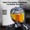 ILM Full Face Motorcycle Helmet Lightweight Fiberglass DOT ECE Model MF522P