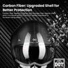 ILM Carbon Fiber Vintage Full Face Modular Motorcycle Helmet Model B707C