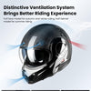 ILM Carbon Fiber Vintage Full Face Modular Motorcycle Helmet Model B707C