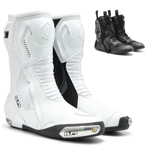 ILM Motorcycle Racing Boots Enhanced Ventilation Anti Slip Street Riding Sport Footwear CE Protective Gear Model BRC1