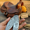 Obsidian Mosaic Folder Knife 8" Handmade Damascus Liner Lock