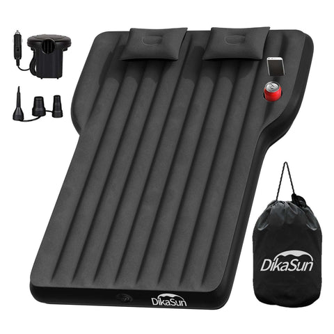 Tesla Model Y Mattress: Inflatable Camping Bed Air Mattress for Model Y, Thickened Travel SUV Sleeping Pad with Car Air Pump 2 Pillows