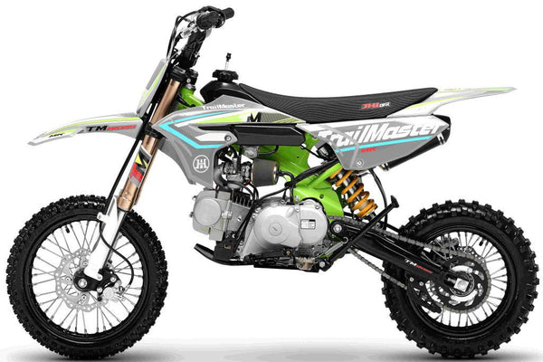 TrailMaster MK125ES Pro Series Dirt Bike, BOSCH EFI, 4-Speed, Electric Start, Dual Disc Brakes, (14/12) Wheels