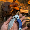 Silverline Ridge Curved Folder Knife 8" Handmade Damascus Steel Resin Handle