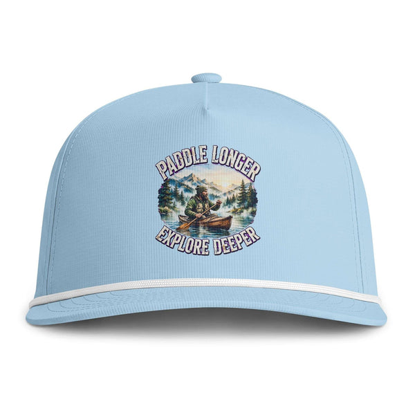 Paddle Longer Explore Deeper Rope Trucker Hat | Clear Water Trading Co.