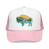 Sunset Buffalo Mountain Patch Foam Trucker Hat | Clear Water Trading Co.