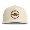 Clear Water Trout Badge Rope Hat — Brown Trout Printed Fishing Cap