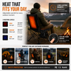LITEGUEST Heated Outdoor Seat Cushion with Backrest – Warm for Camping