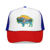 Sunset Buffalo Mountain Patch Foam Trucker Hat | Clear Water Trading Co.