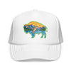 Sunset Buffalo Mountain Patch Foam Trucker Hat | Clear Water Trading Co.