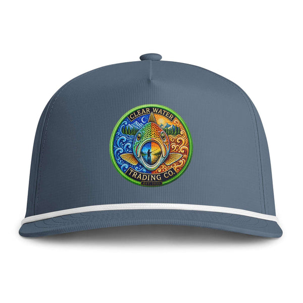 Trout Badge Rope Trucker Hat – Vintage Fly Fishing Hat | Clear Water Trading Co.