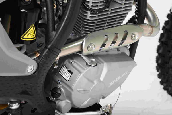TrailMaster LX250 Dirt Bike, 6-Speed Manual, Dual Disc Brakes, Electric Start with Kick backup, (21/18) Wheels